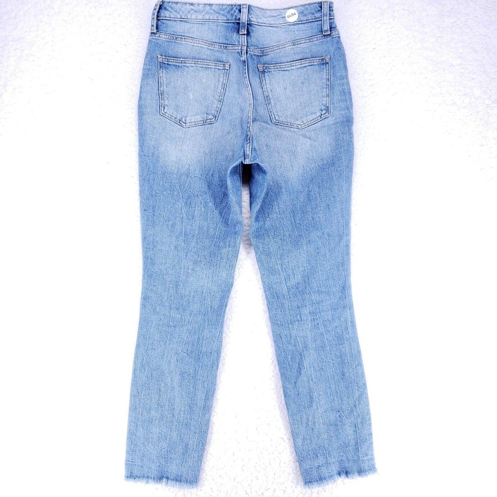 Universal Thread Destroyed Straight Raw Hem Jeans Women Size 4/27R High Rise - Picture 5 of 9